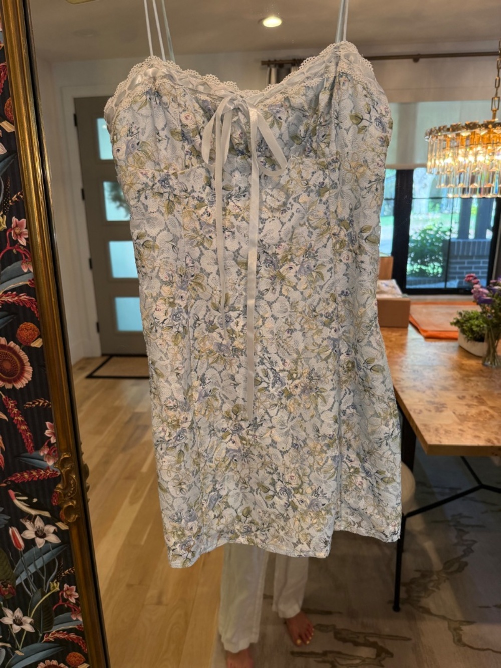 For love & lemons Clare lace floral mini dress - Picture 2 of 4